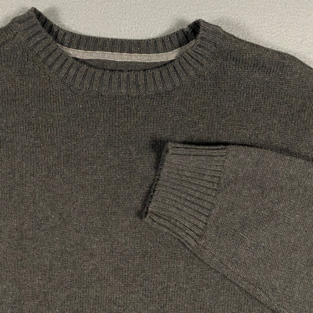 Vintage St. Johns Bay Sweater Mens XXL Gray Cotton Crew Neck Pullover